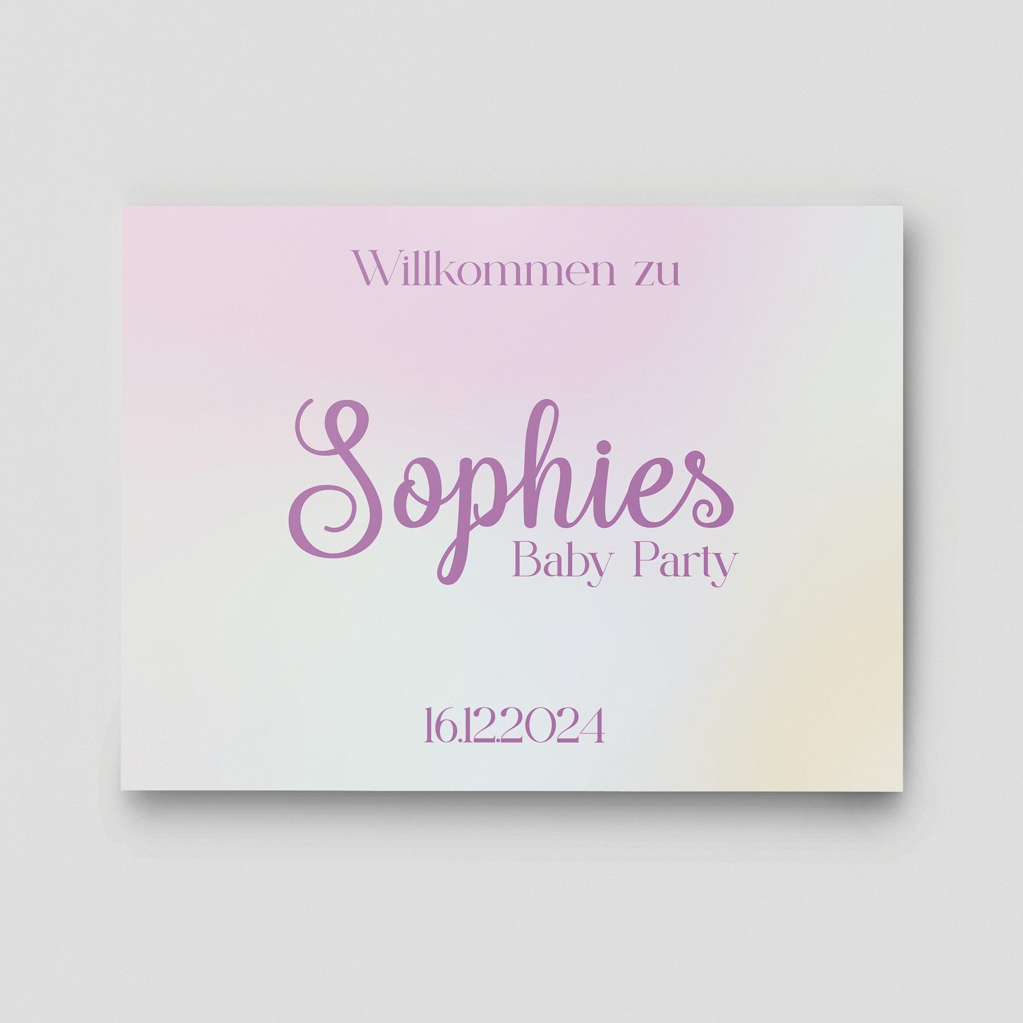 Glücksmomente Willkommensschild Querformat