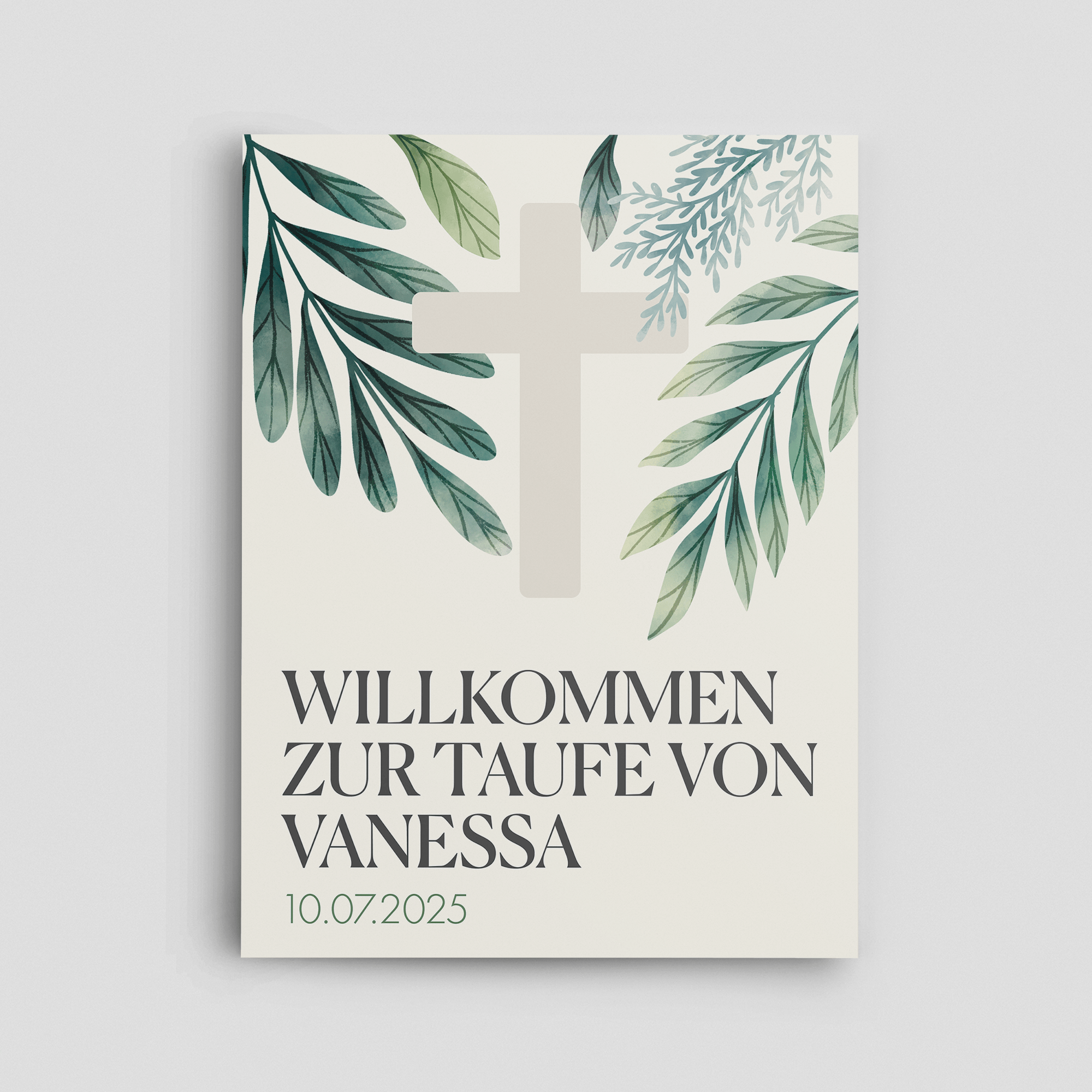 Himmelsgarten Taufeschild Hochformat