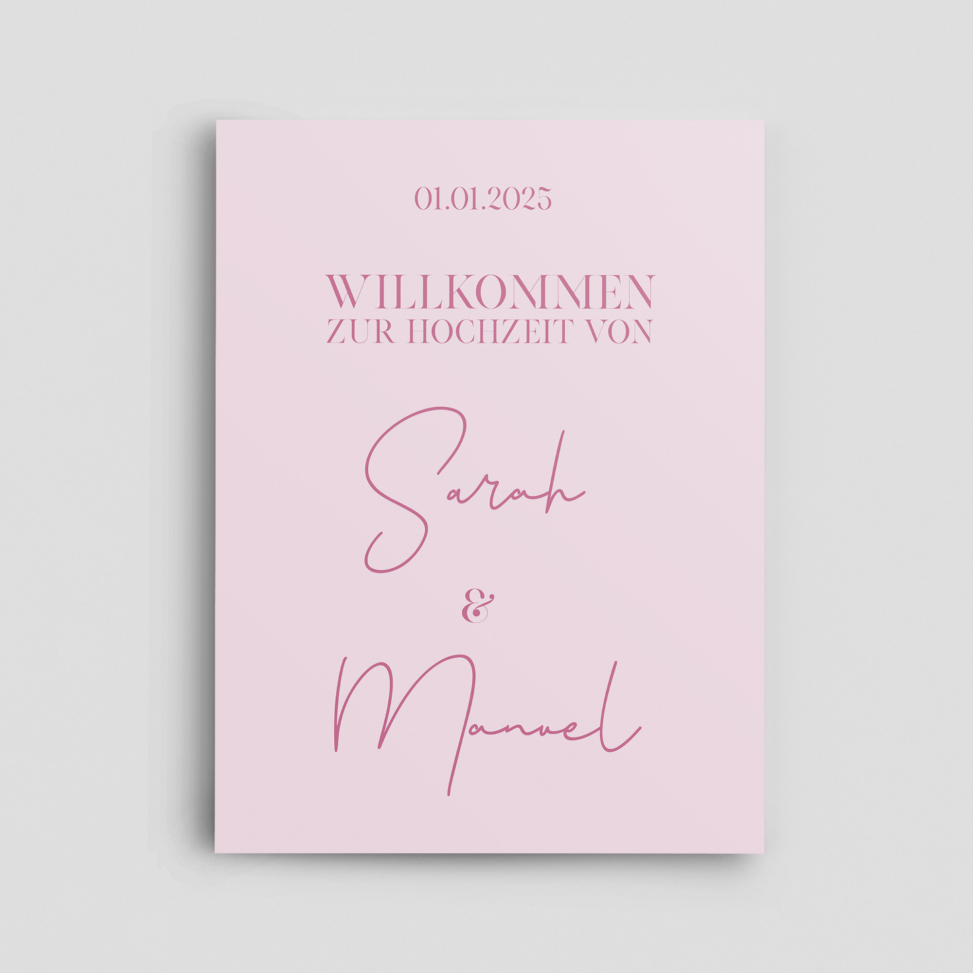 Liebesglanz Hochzeitsschild Hochformat