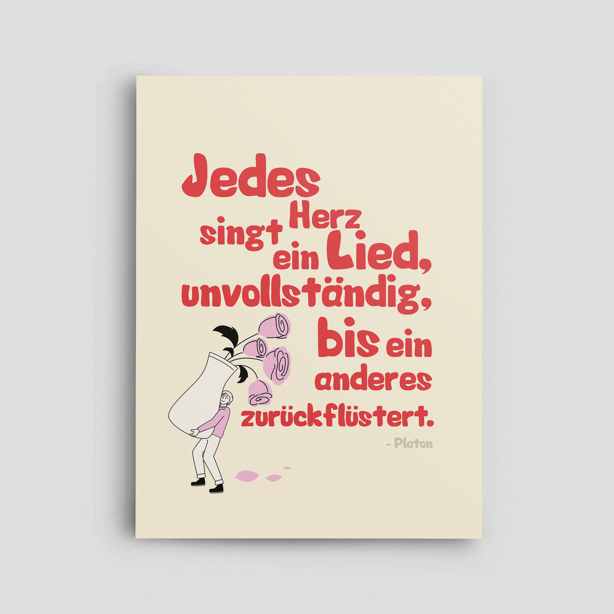 Platon Lied Valentinstag Schild Hochformat