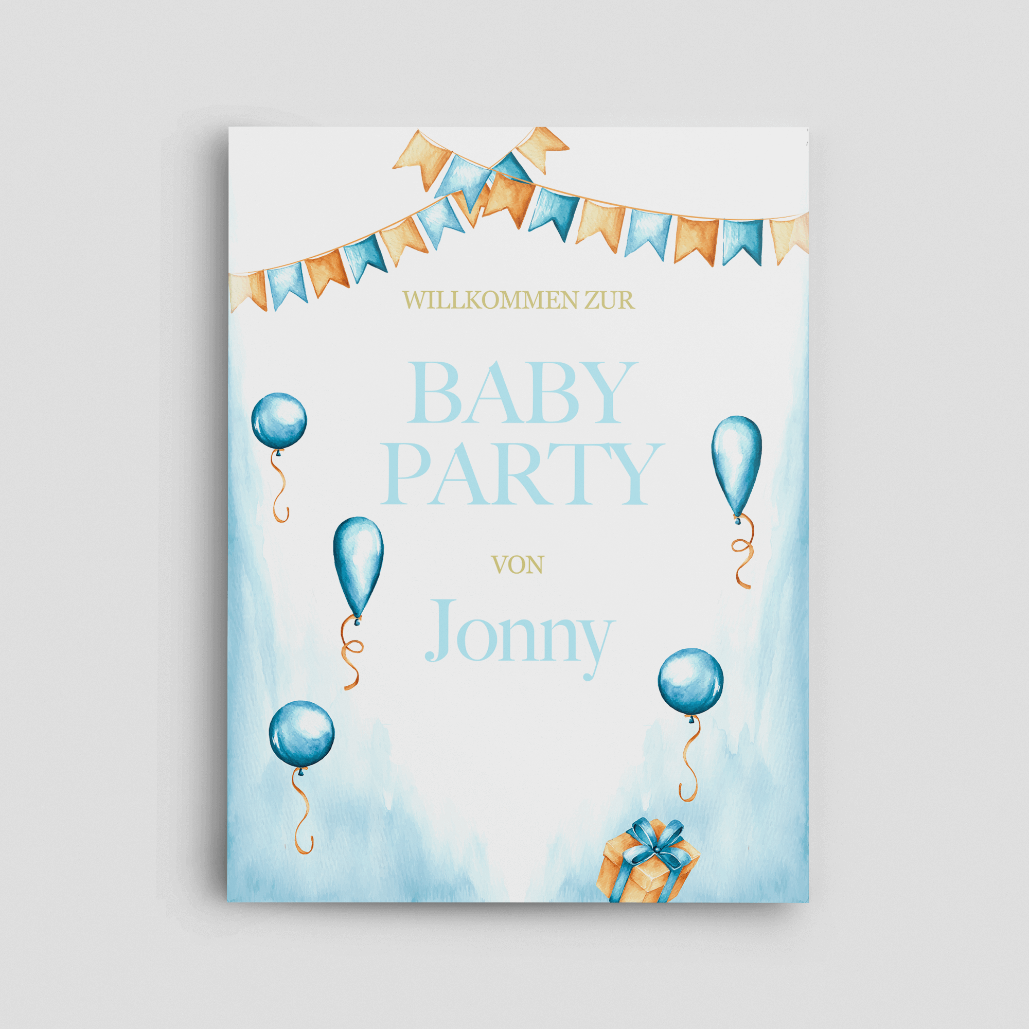 Lichtfunkenkind Willkommensschild Hochformat