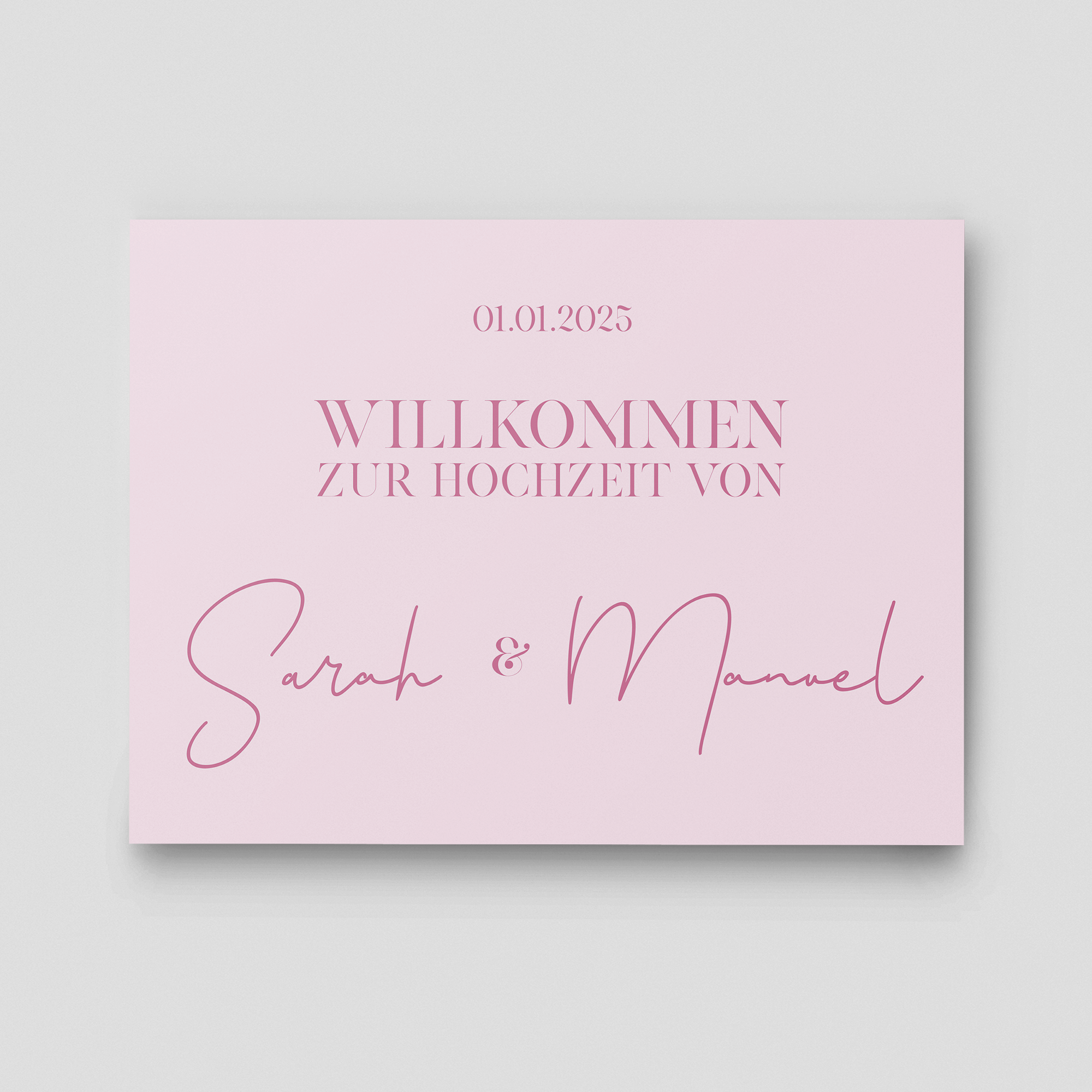 Liebesglanz Hochzeitsschild Querformat