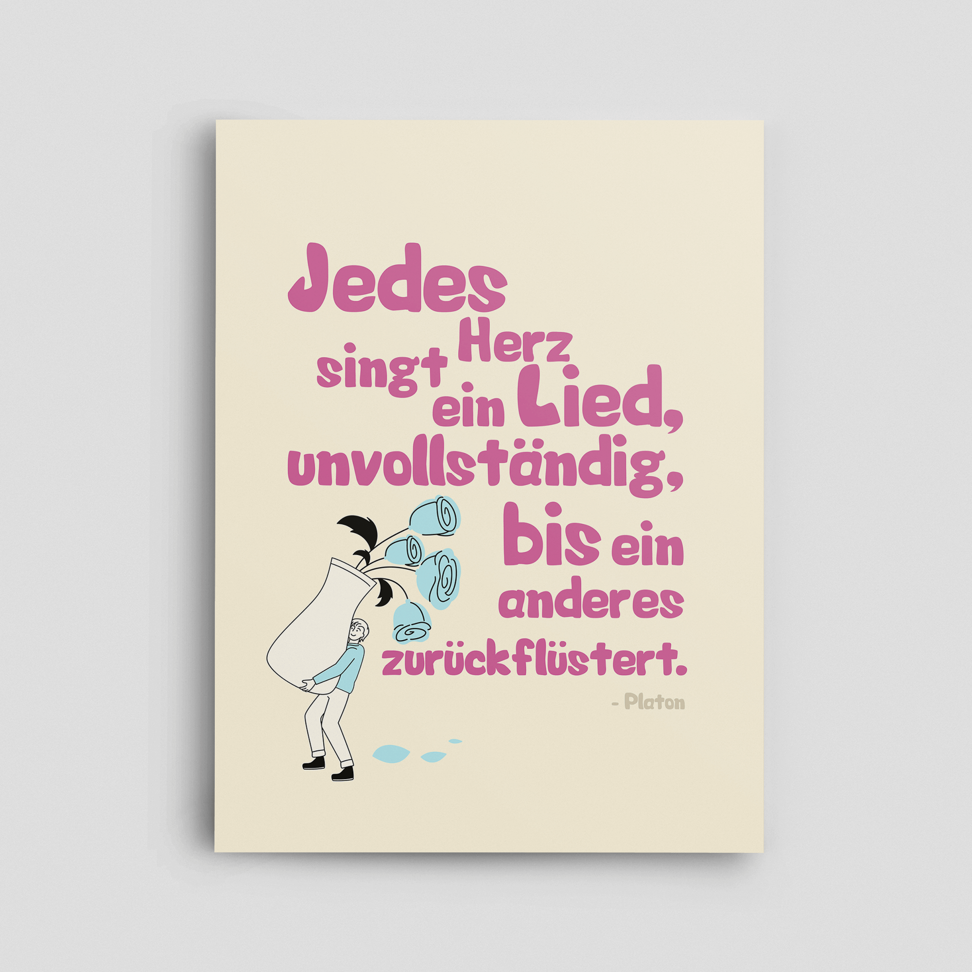 Platon Lied Valentinstag Schild Hochformat